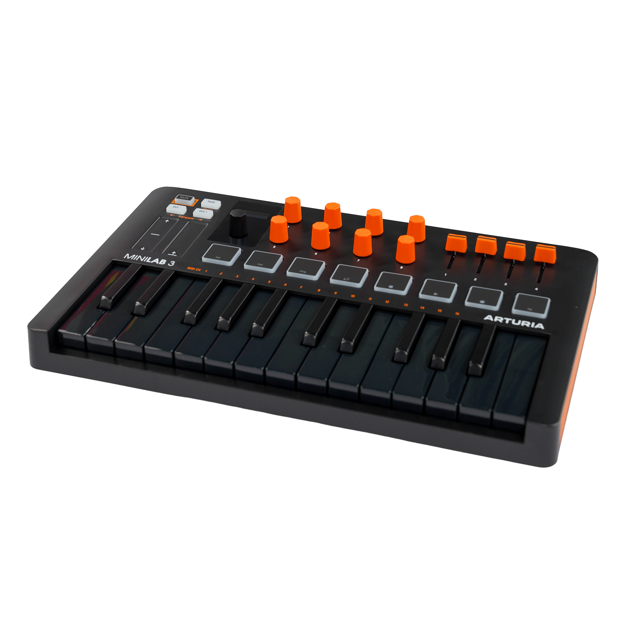 ARTURIA コンパクトなオールインワンMIDIコントローラー　【MINILAB 3 ORANGE】