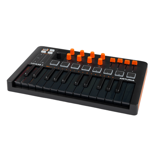 ARTURIA コンパクトなオールインワンMIDIコントローラー　【MINILAB 3 ORANGE】