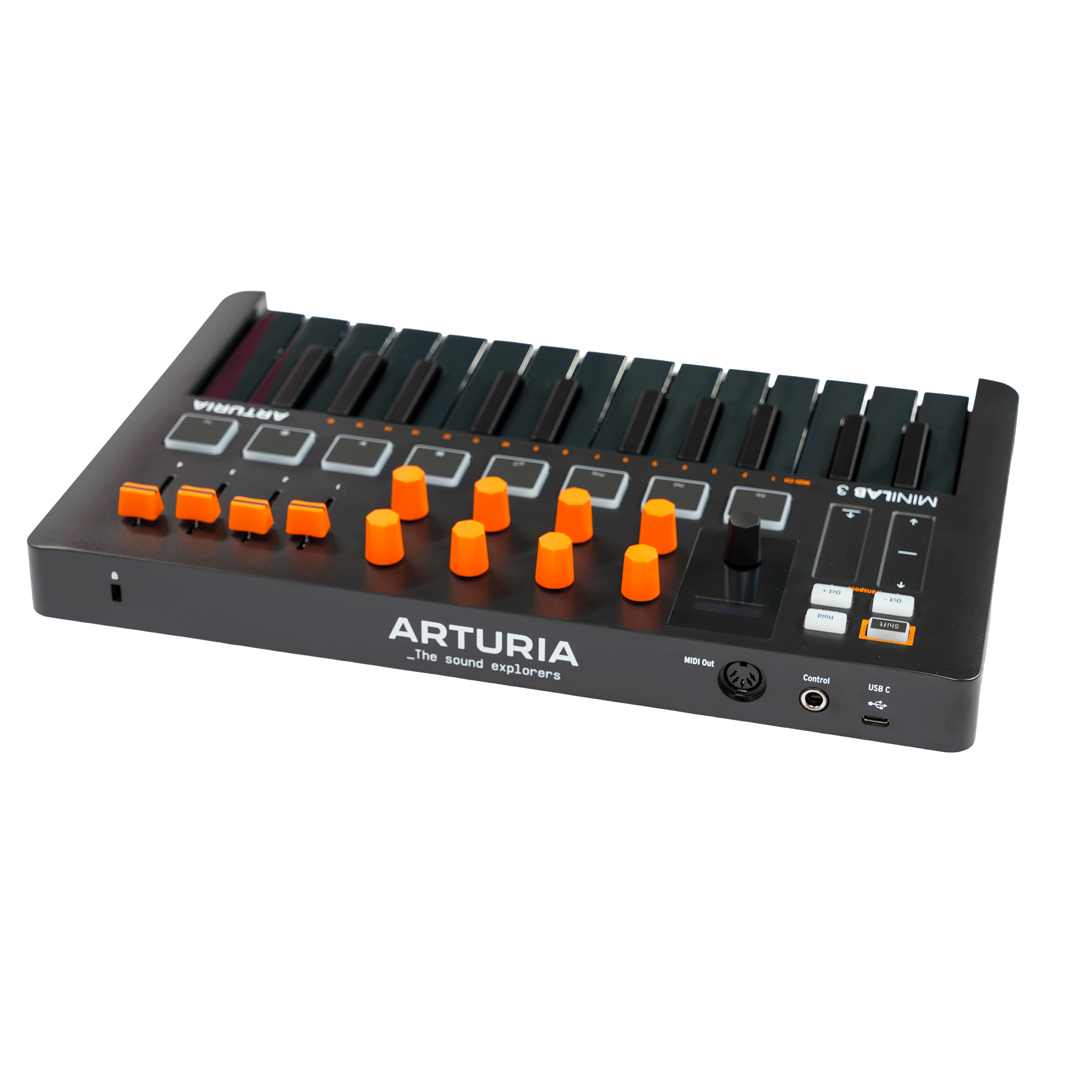 ARTURIA コンパクトなオールインワンMIDIコントローラー　【MINILAB 3 ORANGE】