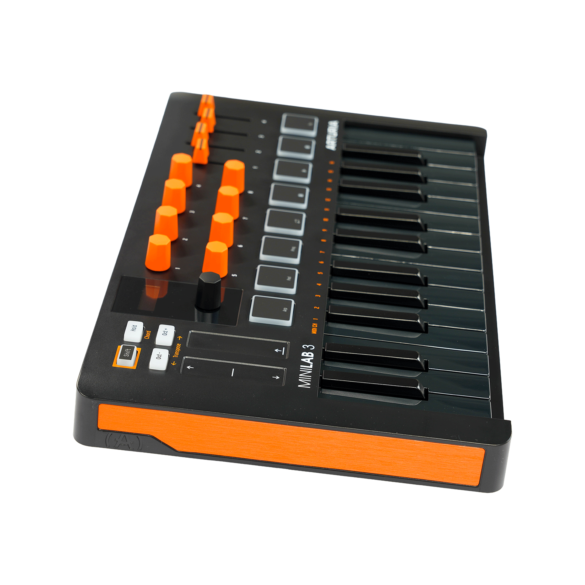 ARTURIA コンパクトなオールインワンMIDIコントローラー　【MINILAB 3 ORANGE】