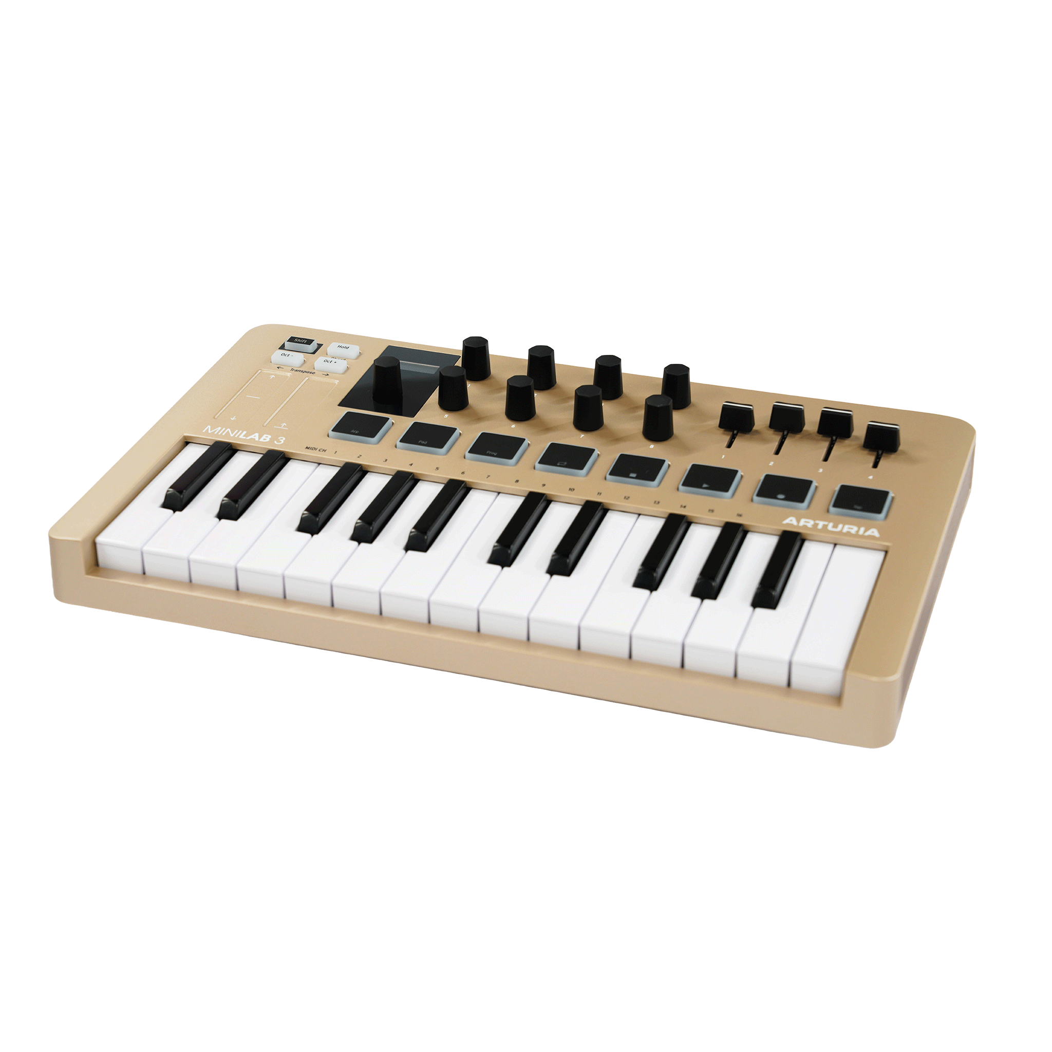 ARTURIA コンパクトなオールインワンMIDIコントローラー　【MINILAB 3 CHAMPAGNE】
