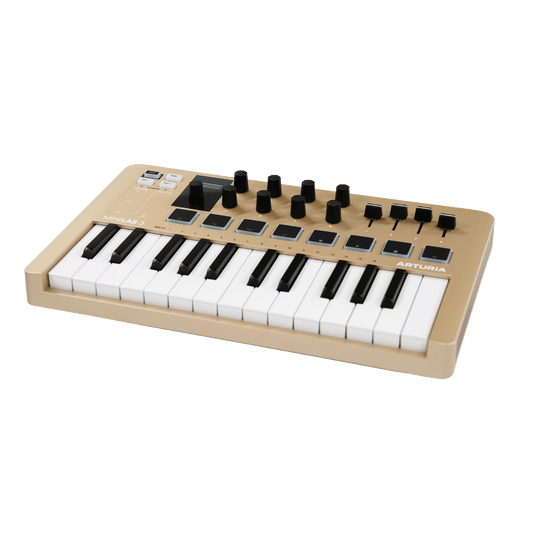 ARTURIA コンパクトなオールインワンMIDIコントローラー　【MINILAB 3 CHAMPAGNE】