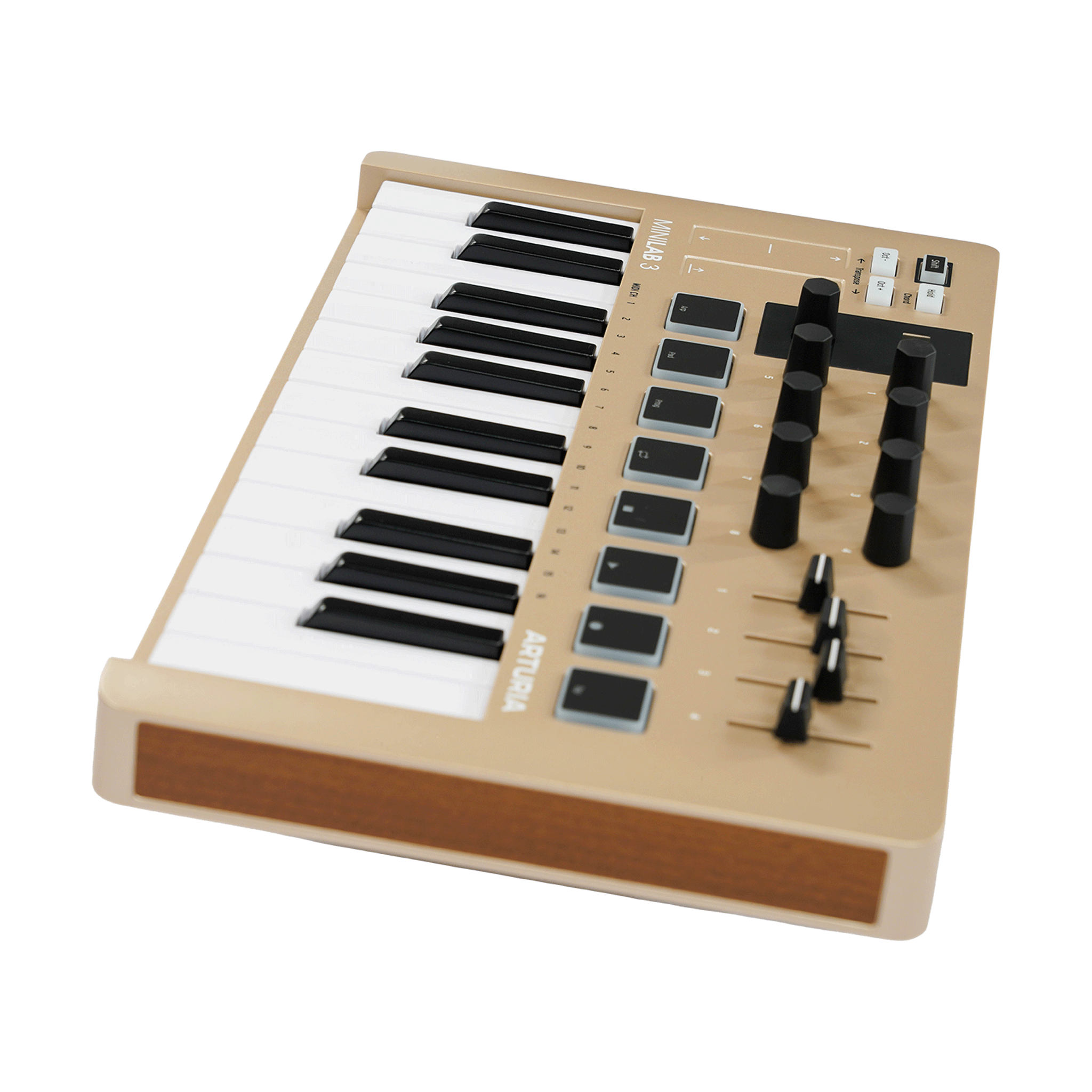 ARTURIA コンパクトなオールインワンMIDIコントローラー　【MINILAB 3 CHAMPAGNE】
