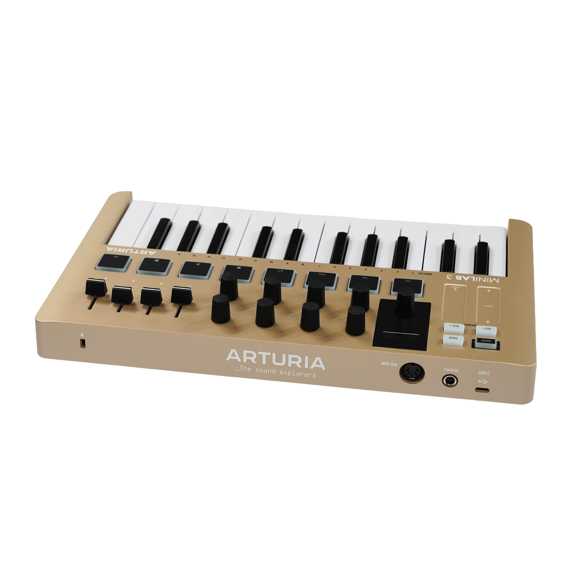 ARTURIA コンパクトなオールインワンMIDIコントローラー　【MINILAB 3 CHAMPAGNE】