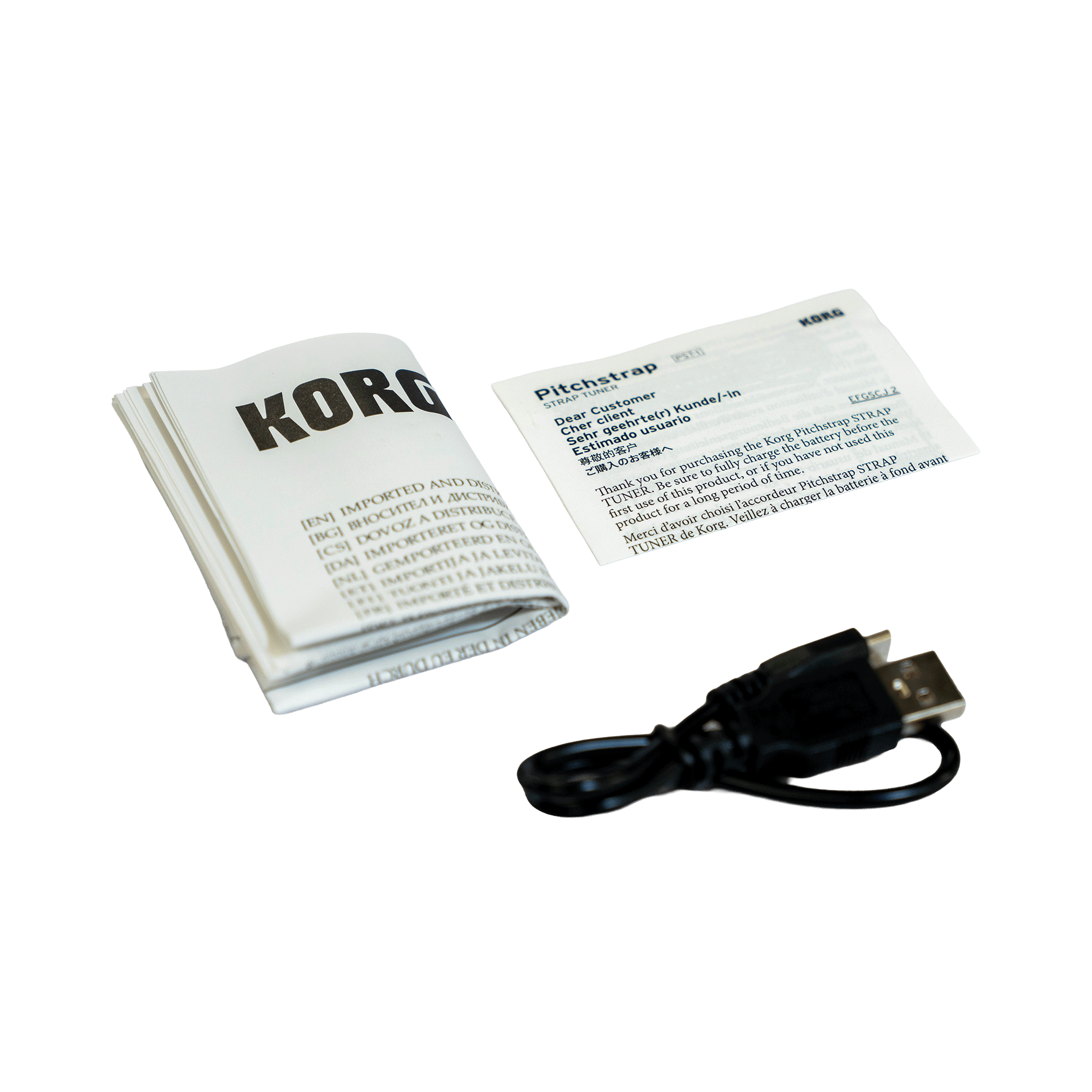 KORG 新発想！ストラップに装着するチューナー【KORG PST-1BK】