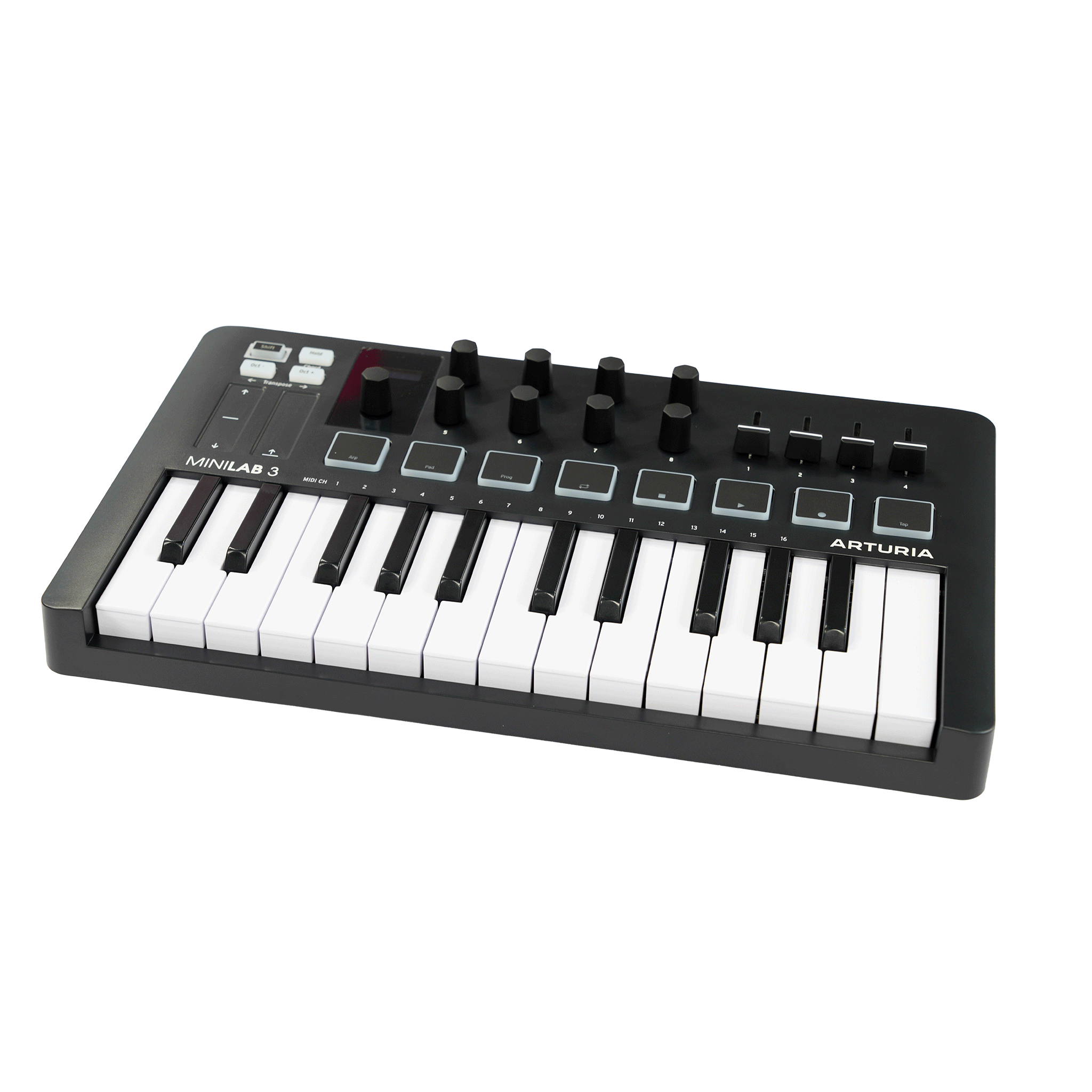 ARTURIA コンパクトなオールインワンMIDIコントローラー　【MINILAB 3 BLACK】