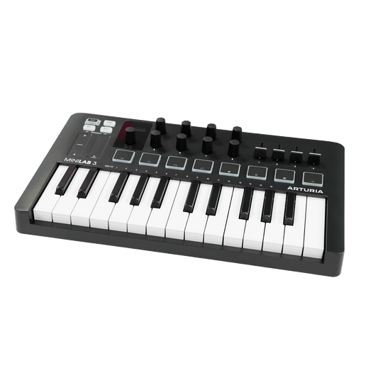 ARTURIA コンパクトなオールインワンMIDIコントローラー　【MINILAB 3 BLACK】
