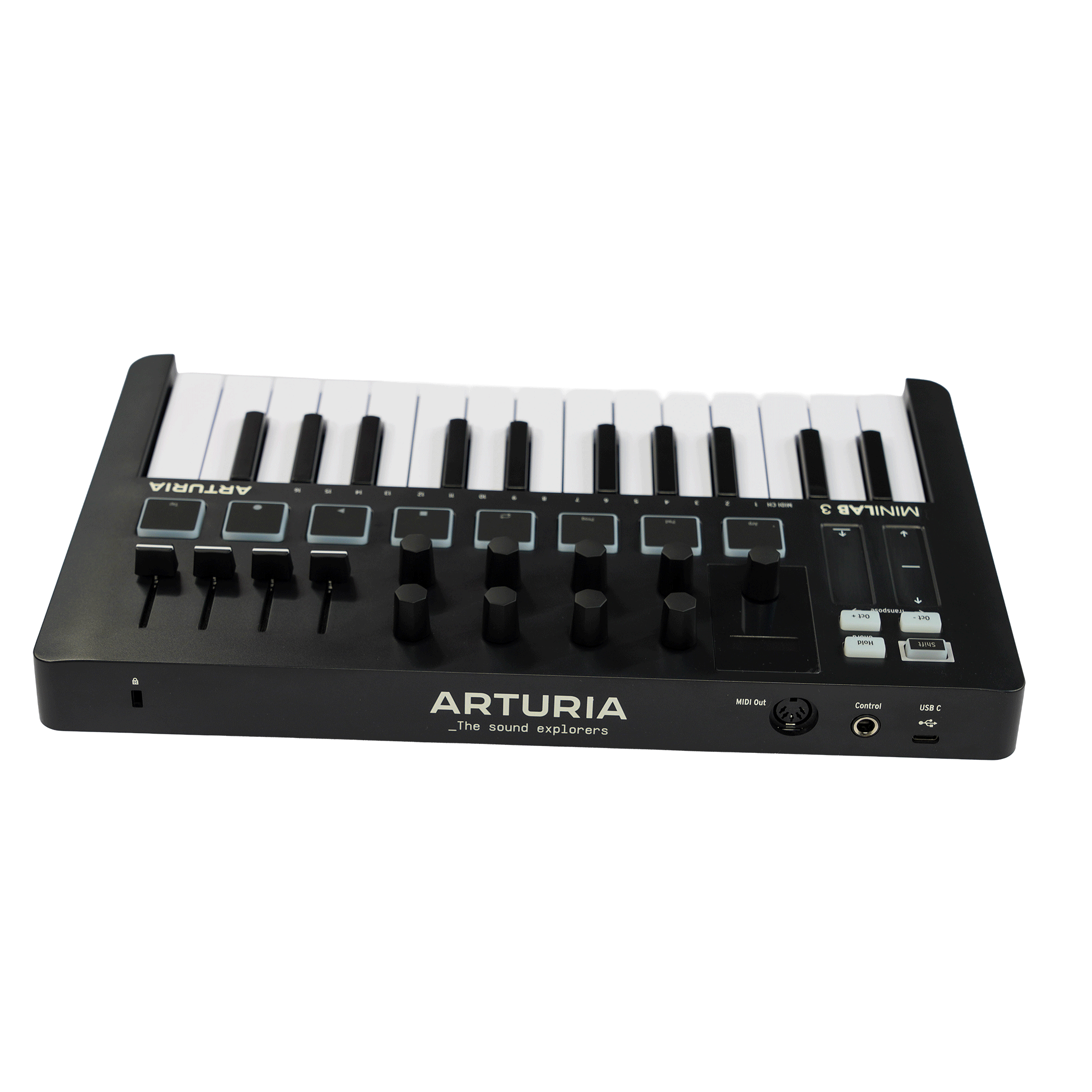 ARTURIA コンパクトなオールインワンMIDIコントローラー　【MINILAB 3 BLACK】