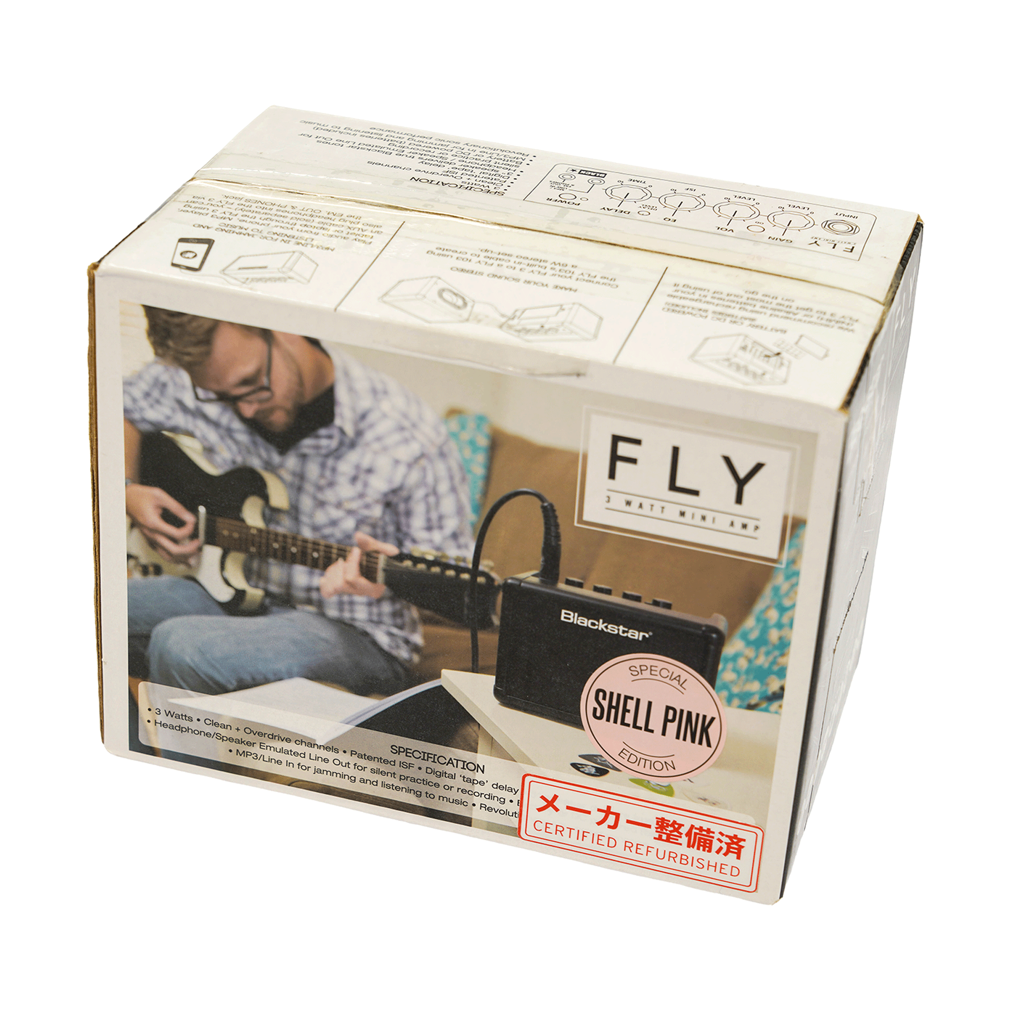 Blackstar 3W コンパクト・ミニ・ギターアンプ【BS FLY3 SHELL PINK】