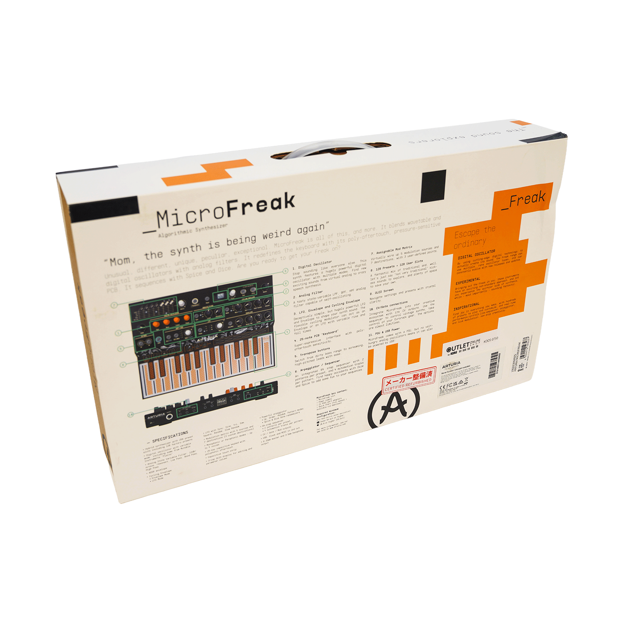ARTURIA ハイブリッド・シンセサイザー【MicroFreak】
