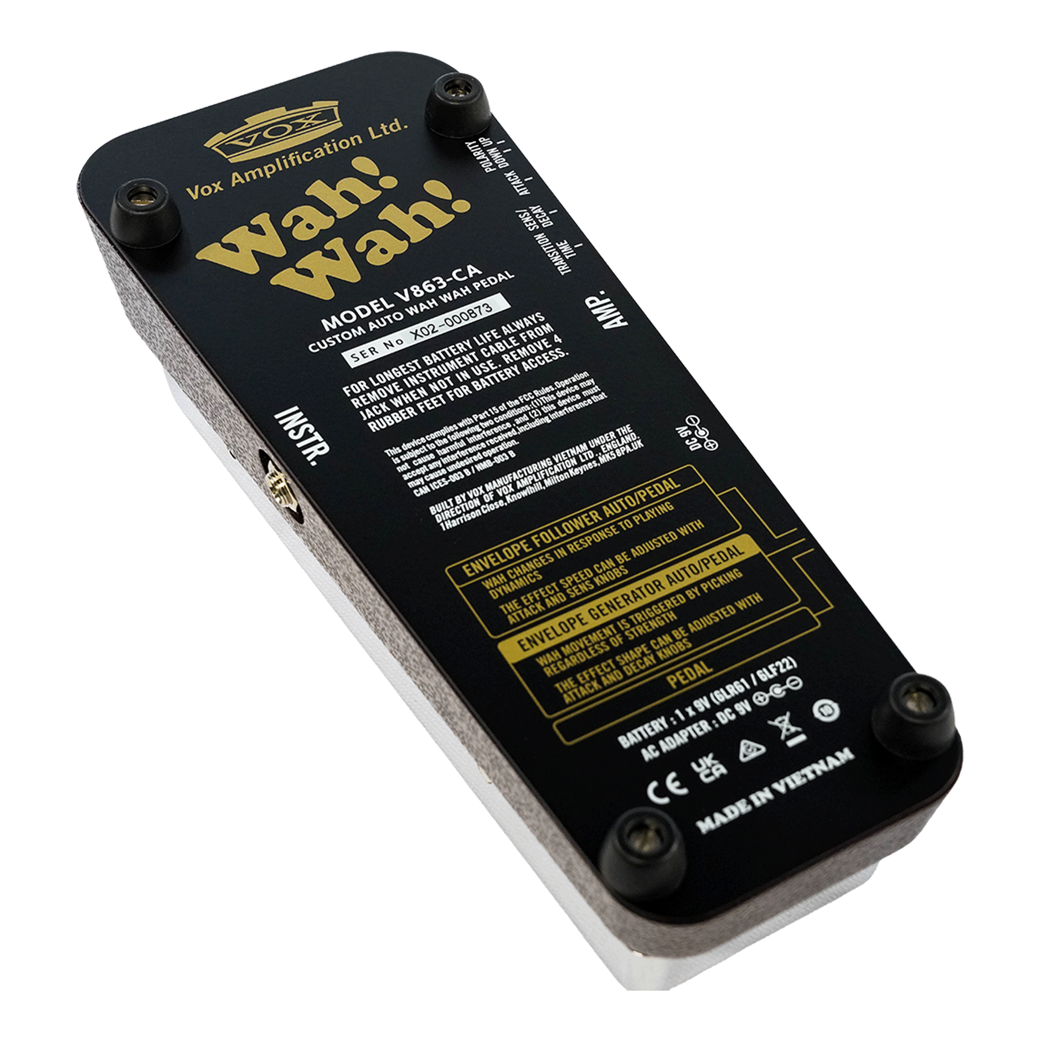 VOX オートワウモードも付いた進化型ワウ・ペダル【VOXV 863-CA】