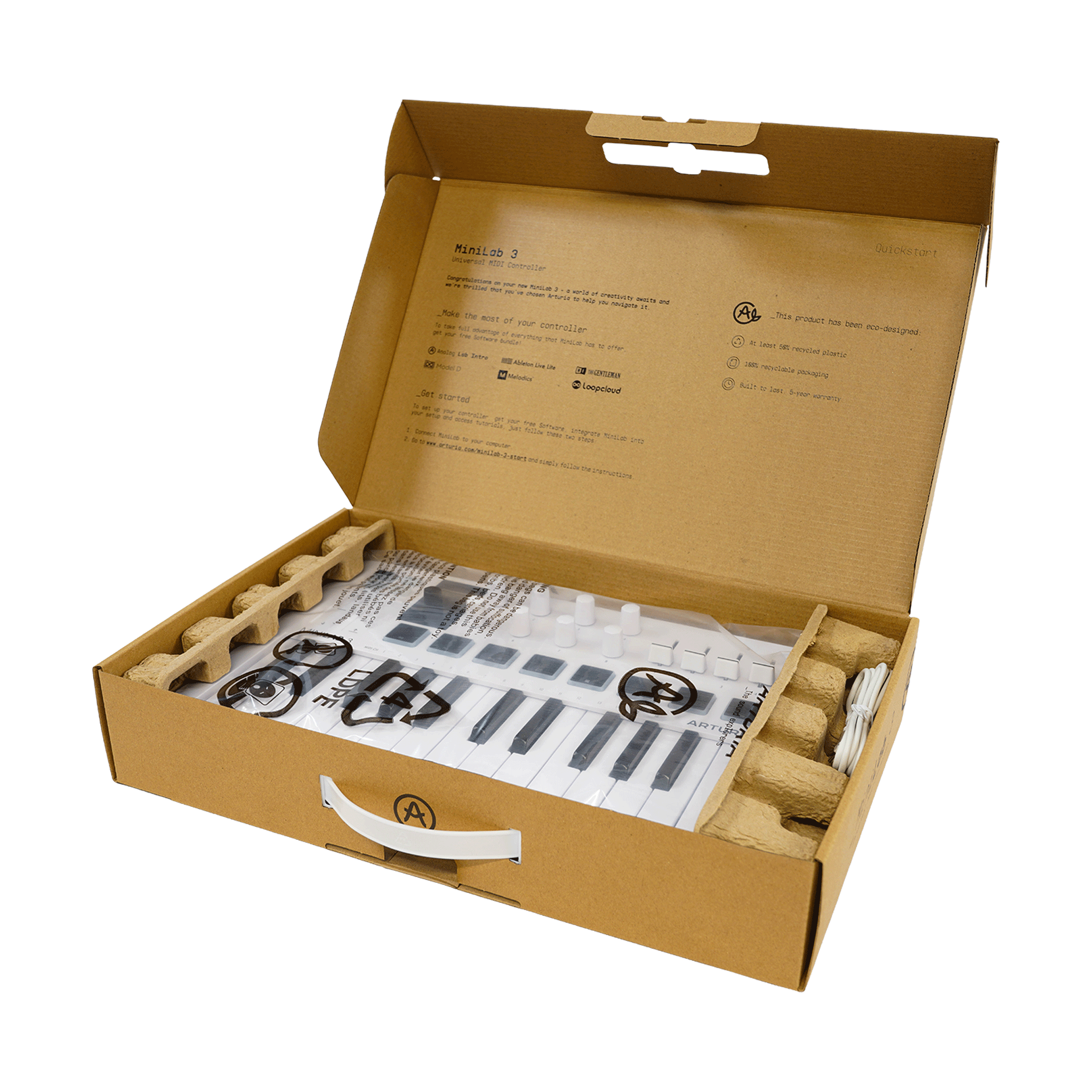 ARTURIA コンパクトなオールインワンMIDIコントローラー　【MINILAB 3】