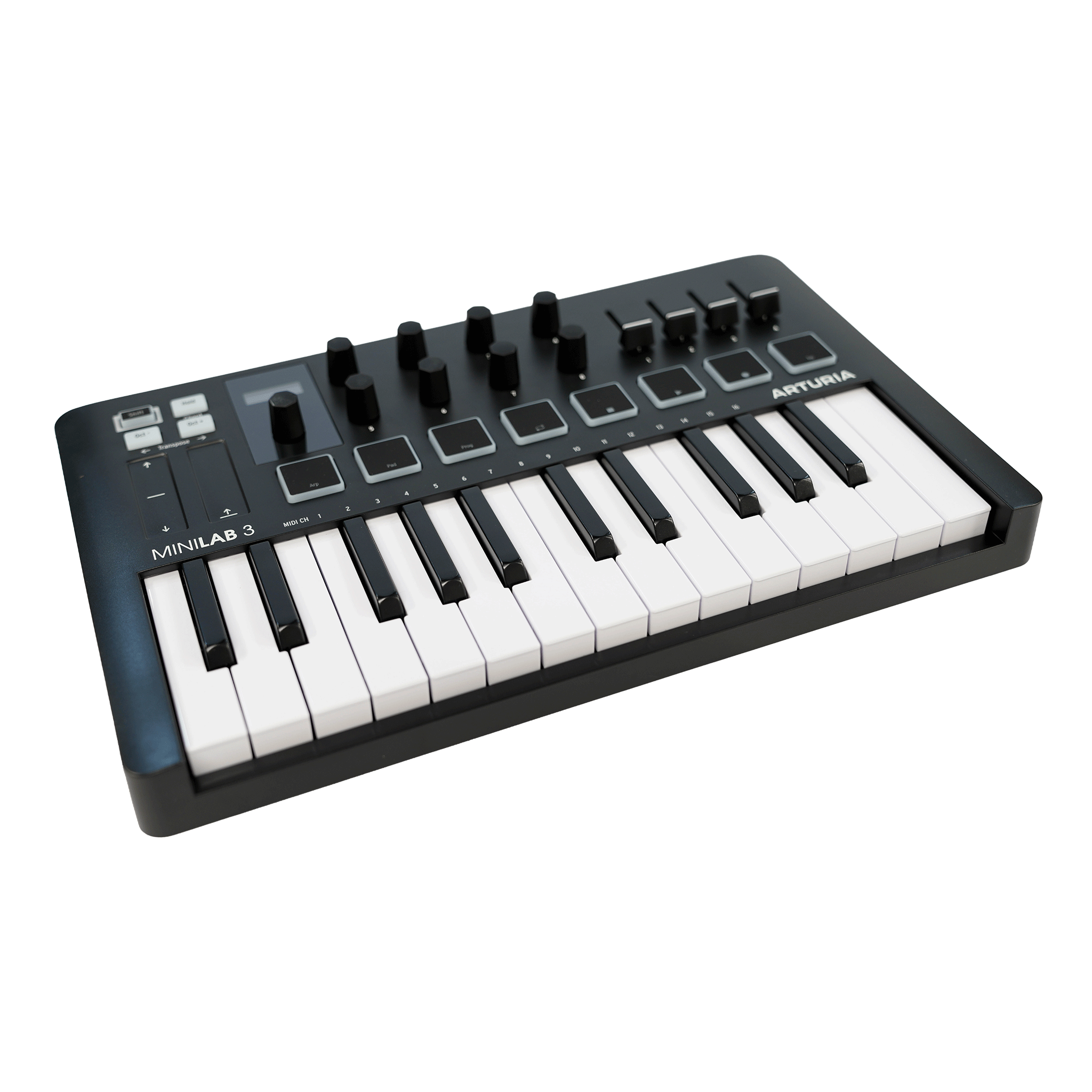 ARTURIA コンパクトなオールインワンMIDIコントローラー　【MINILAB 3 BLACK】