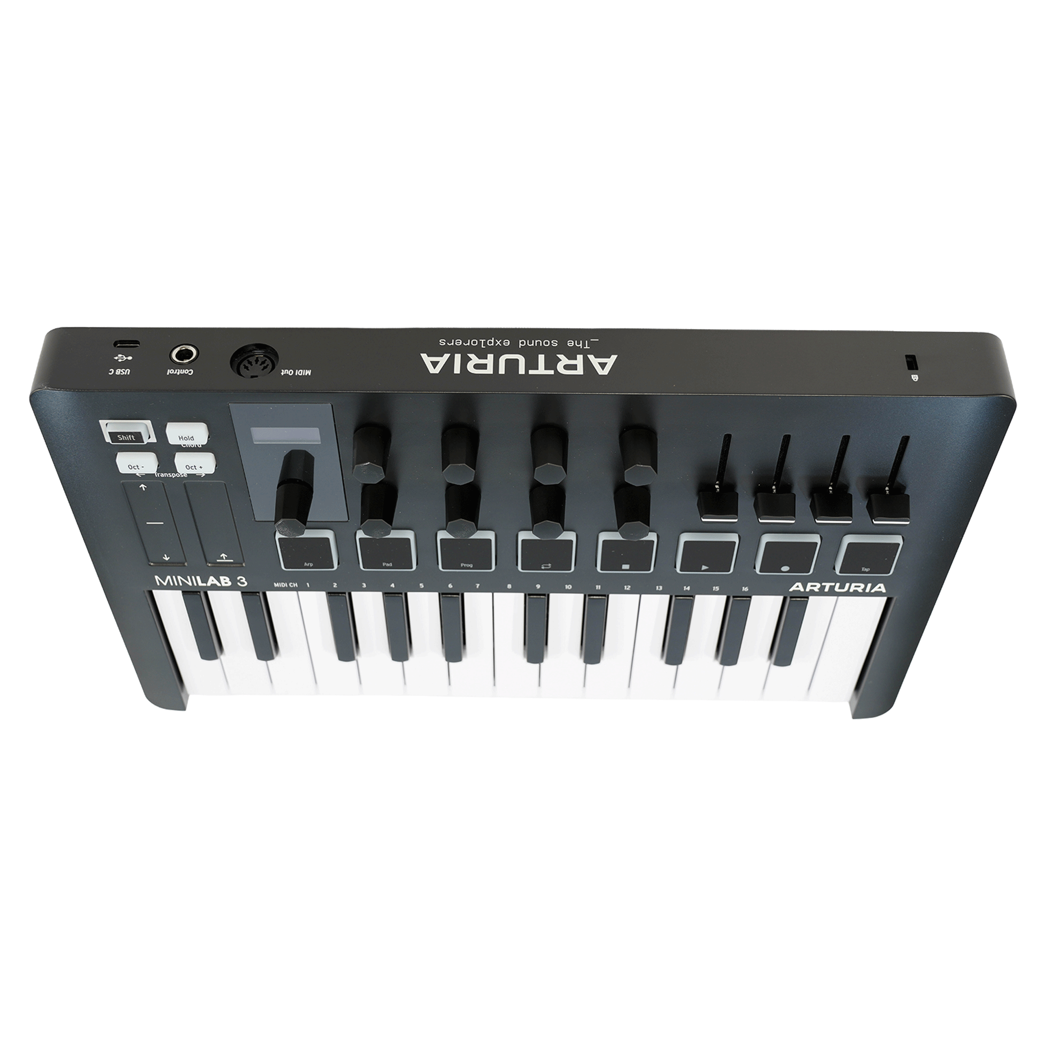 ARTURIA コンパクトなオールインワンMIDIコントローラー　【MINILAB 3 BLACK】