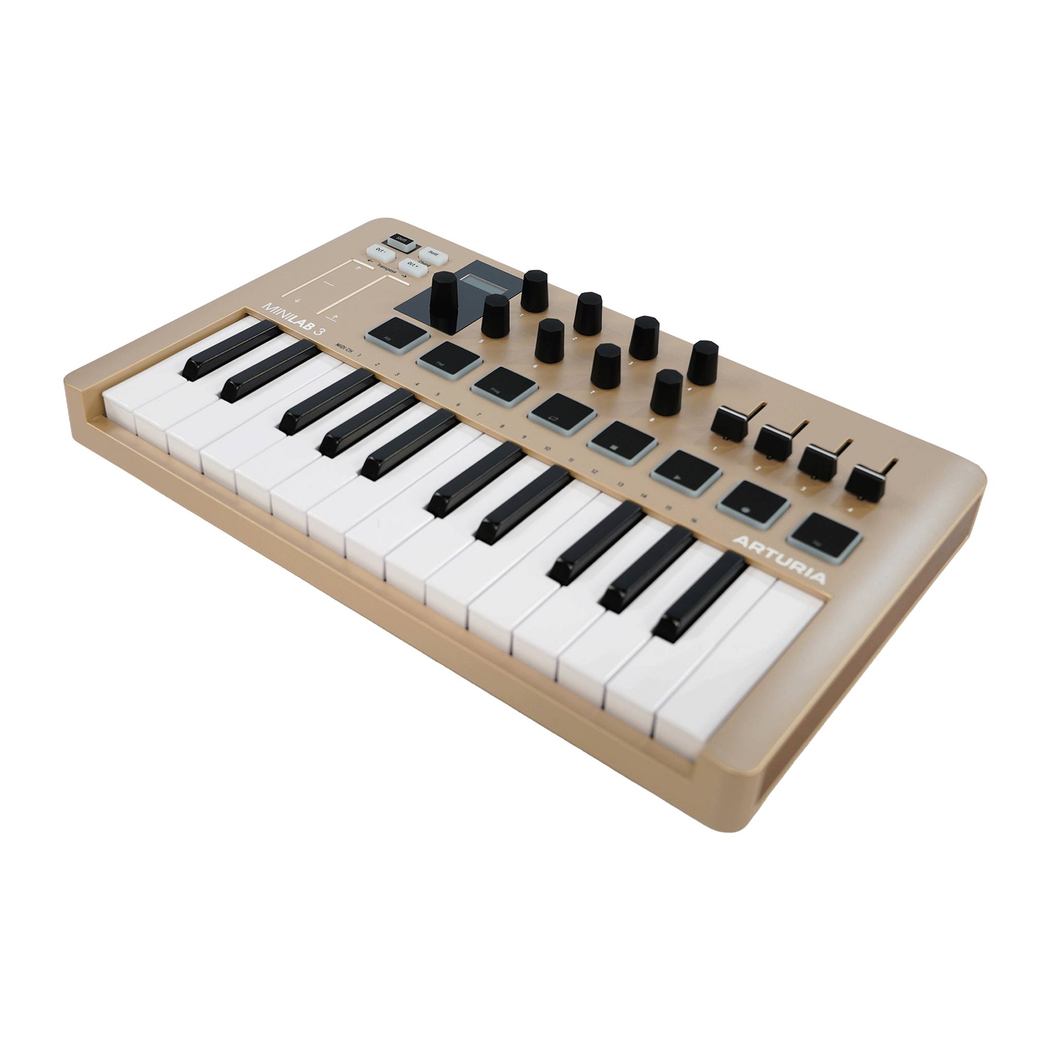 ARTURIA コンパクトなオールインワンMIDIコントローラー　【MINILAB 3 CHAMPAGNE】