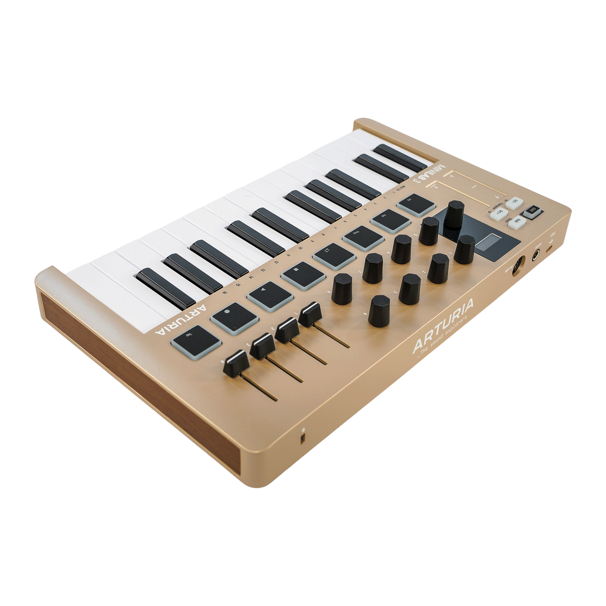 ARTURIA コンパクトなオールインワンMIDIコントローラー　【MINILAB 3 CHAMPAGNE】
