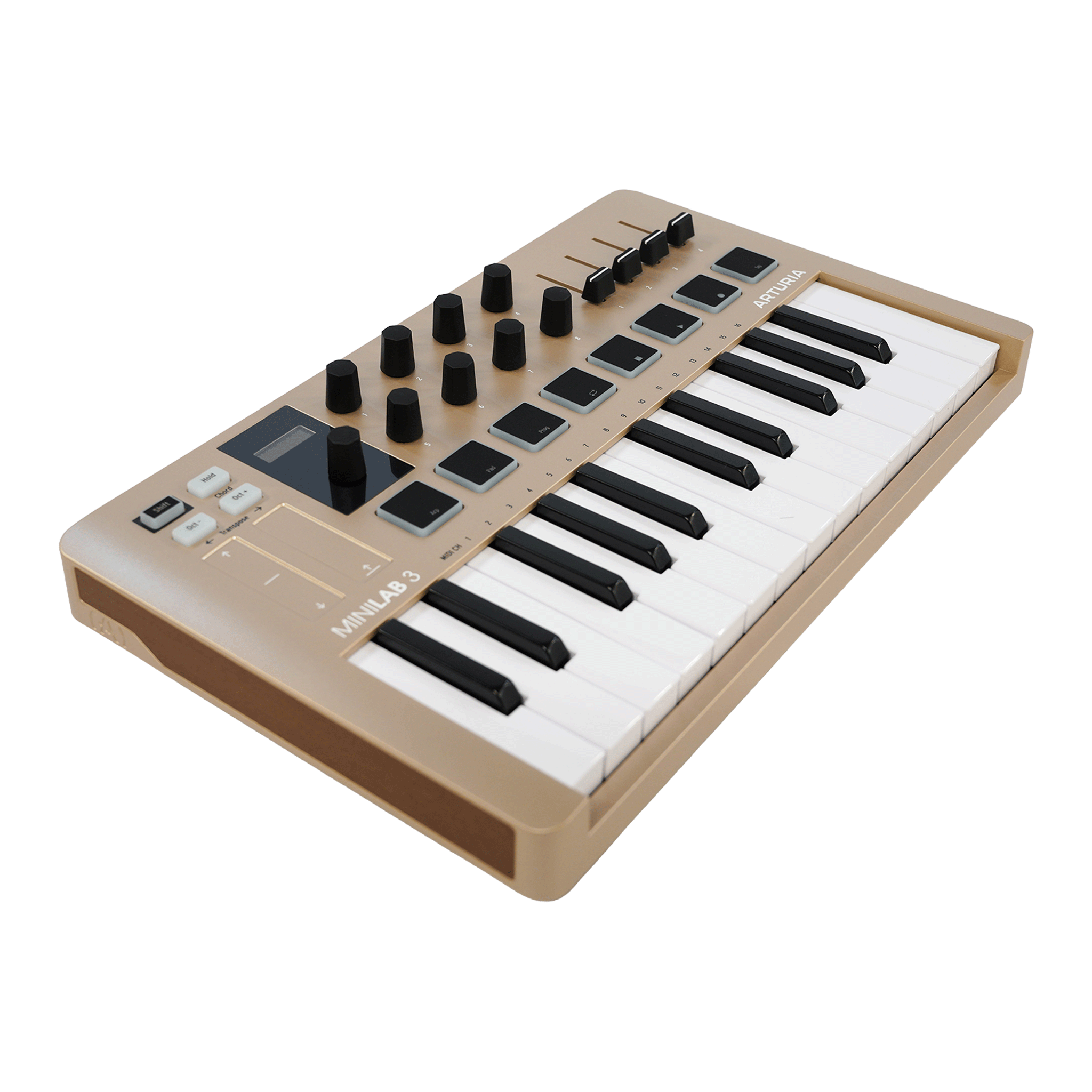 ARTURIA コンパクトなオールインワンMIDIコントローラー　【MINILAB 3 CHAMPAGNE】