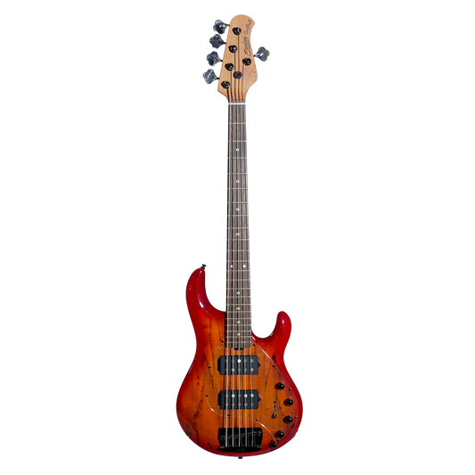 Sterling by Music Man エレキベース 【Ray35 HH Spalted Maple Blood Orange Burst】