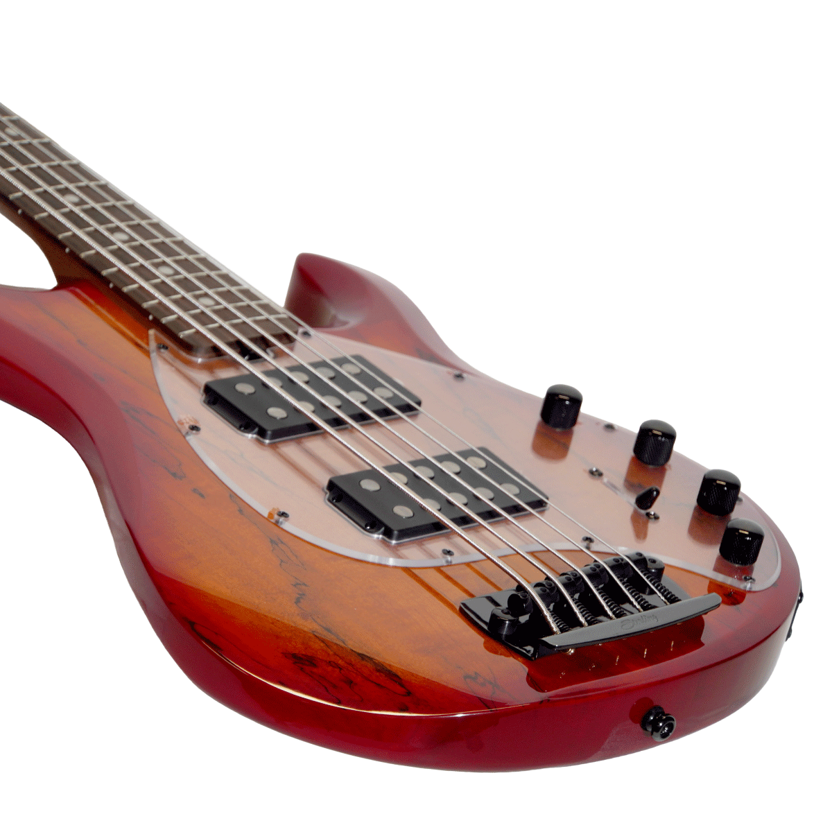 Sterling by Music Man エレキベース 【Ray35 HH Spalted Maple Blood Orange Burst】