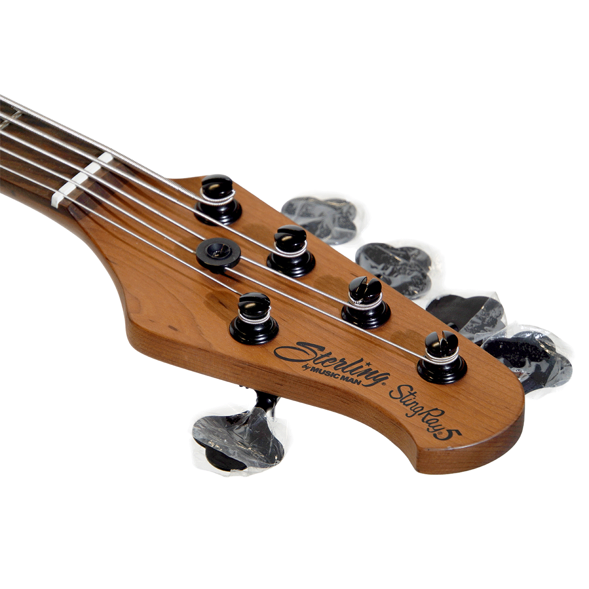 Sterling by Music Man エレキベース 【Ray35 HH Spalted Maple Blood Orange Burst】