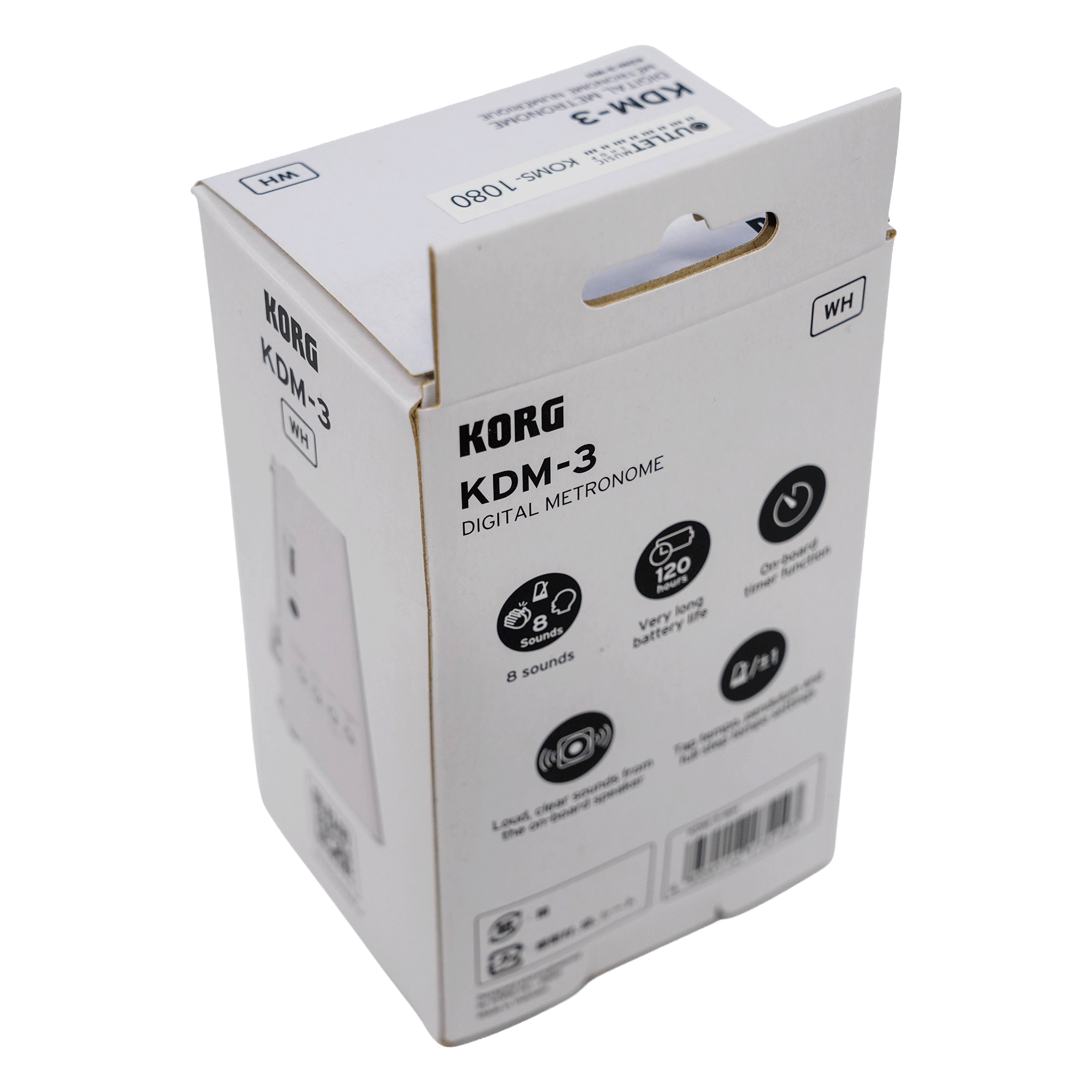 KORG 音が大きく電子だからテンポがずれない！電子メトロノーム【KDM-3 WH】