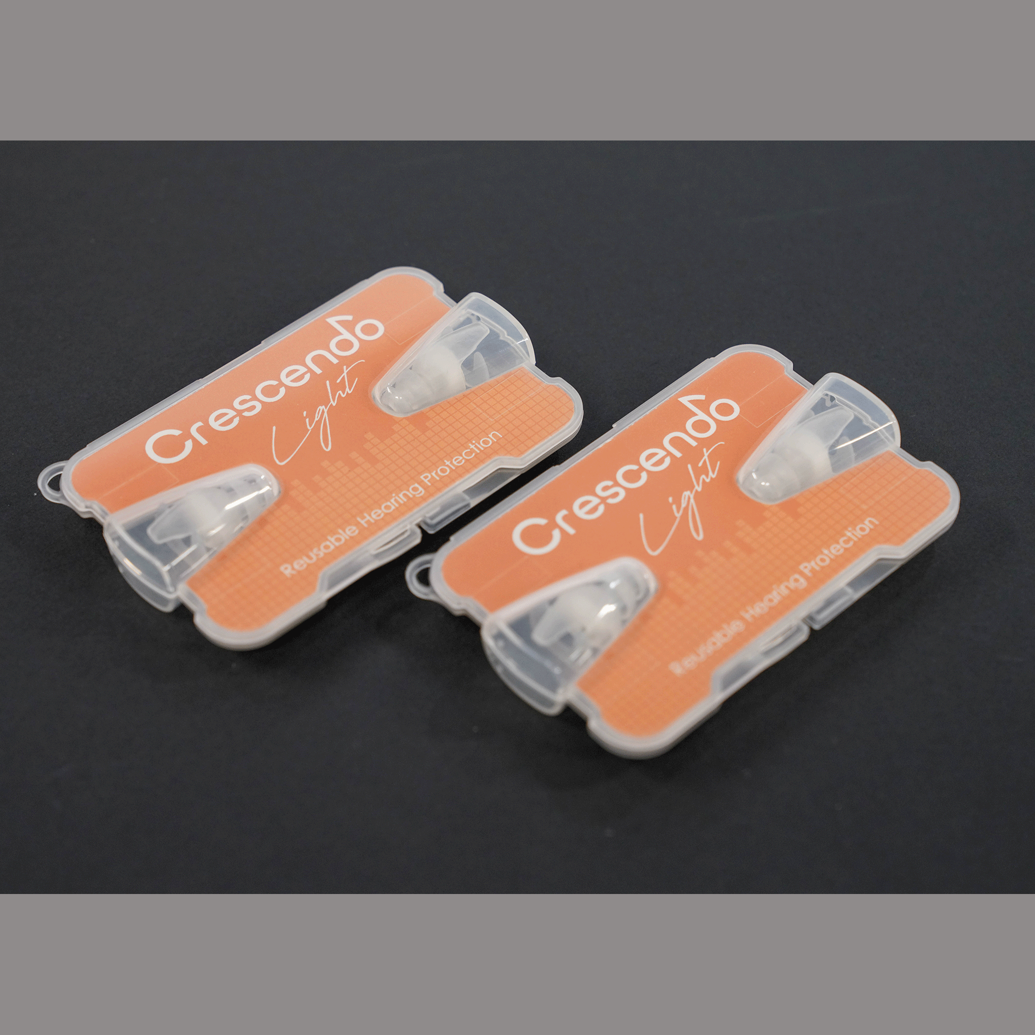 CRESCENDO 野外フェス、ライブを快適に！貴方の耳を守る【CRESCENDO LIGHT ORANGE＊2個セット】