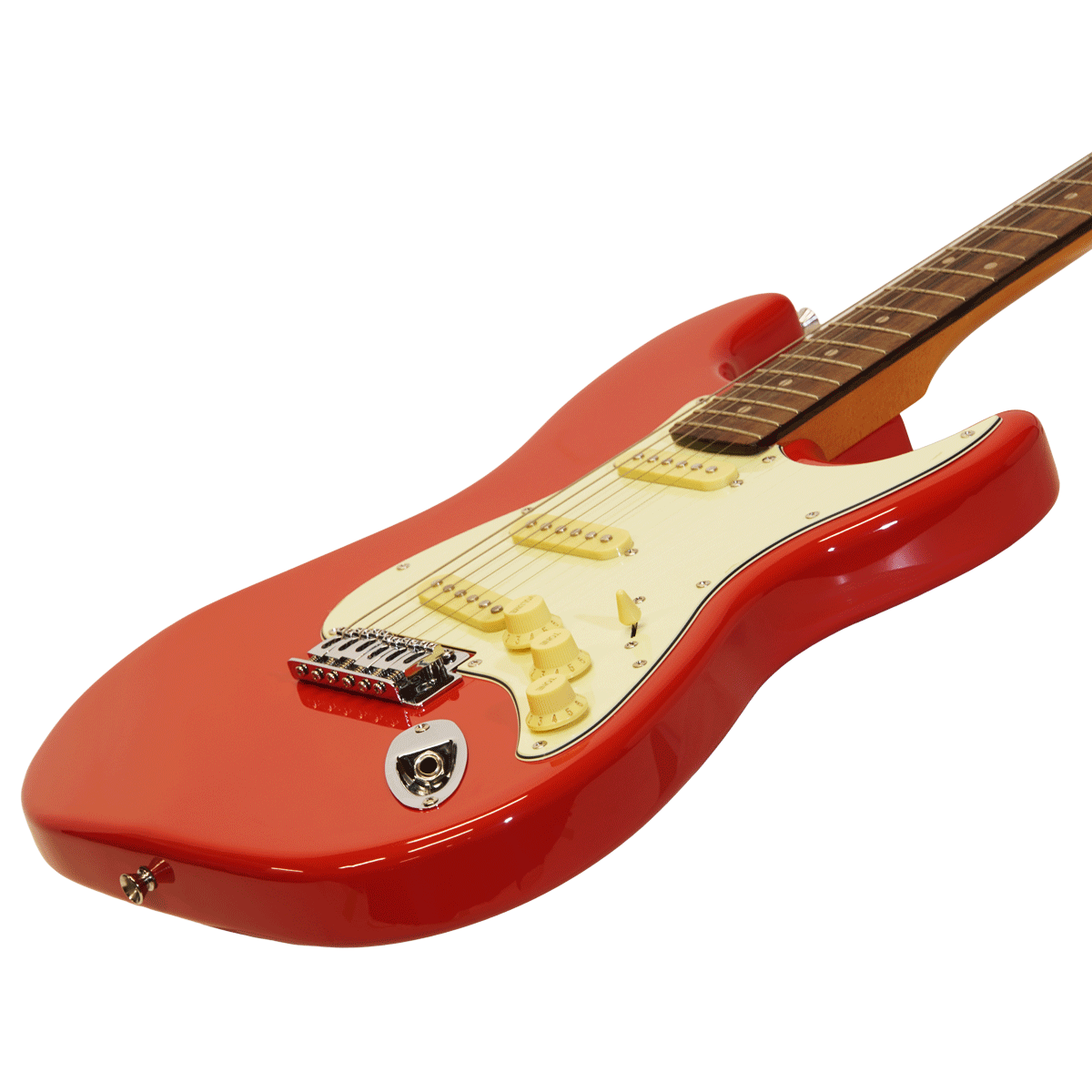 ＃押し弾きタイアップ！　＊EKO シンプル＆風格漂う・スリーシングルP.U【EKO ST 300 FIESTA RED】