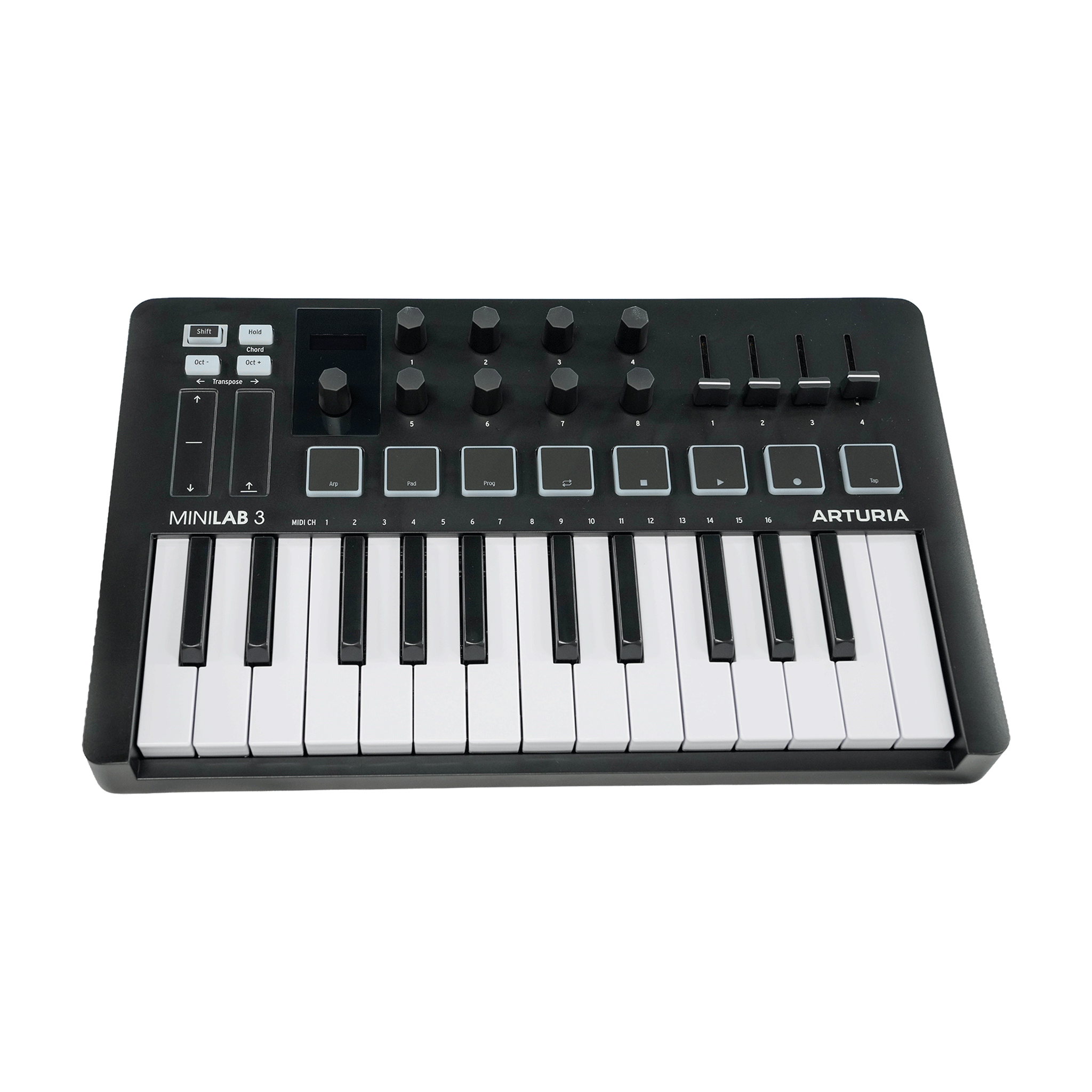 ARTURIA ソフトも充実！DTMに最適！オールインワンMIDIコントローラー【MINILAB 3 BLACK】