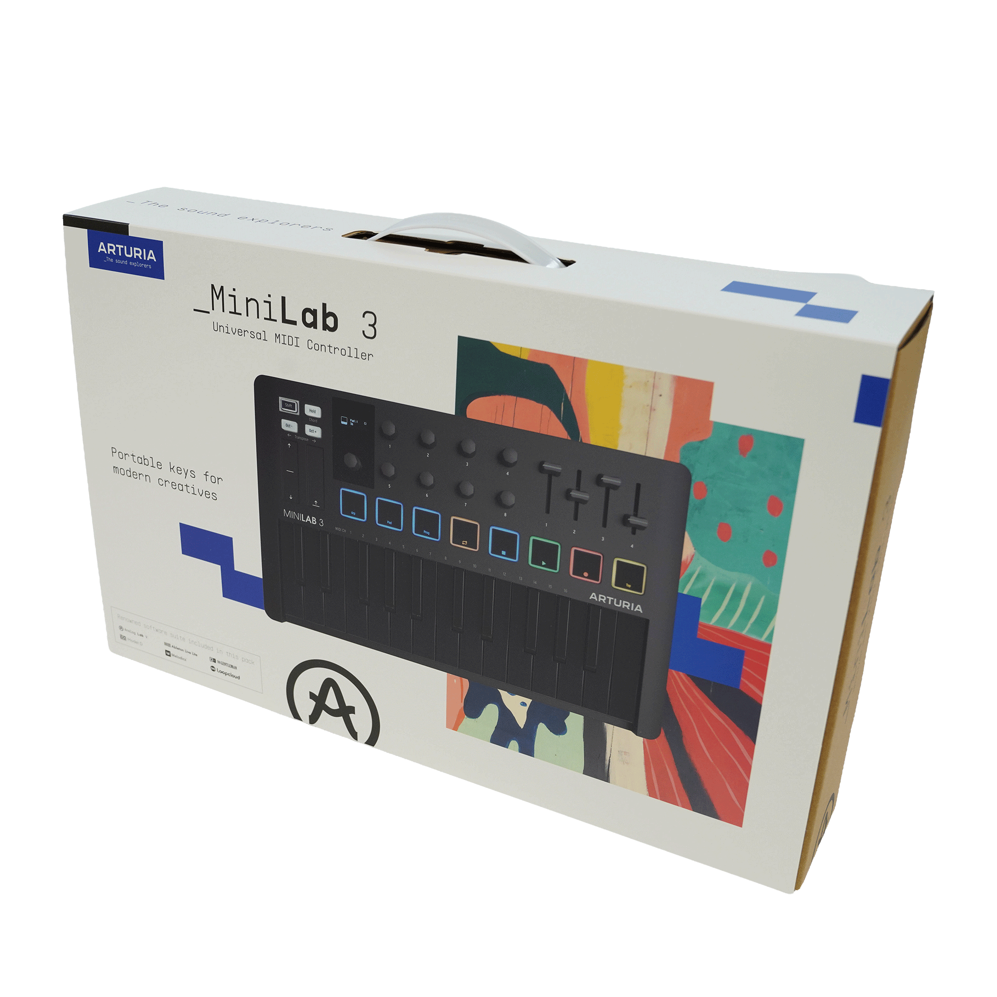 ARTURIA ソフトも充実！DTMに最適！オールインワンMIDIコントローラー【MINILAB 3 DEEP BLACK】