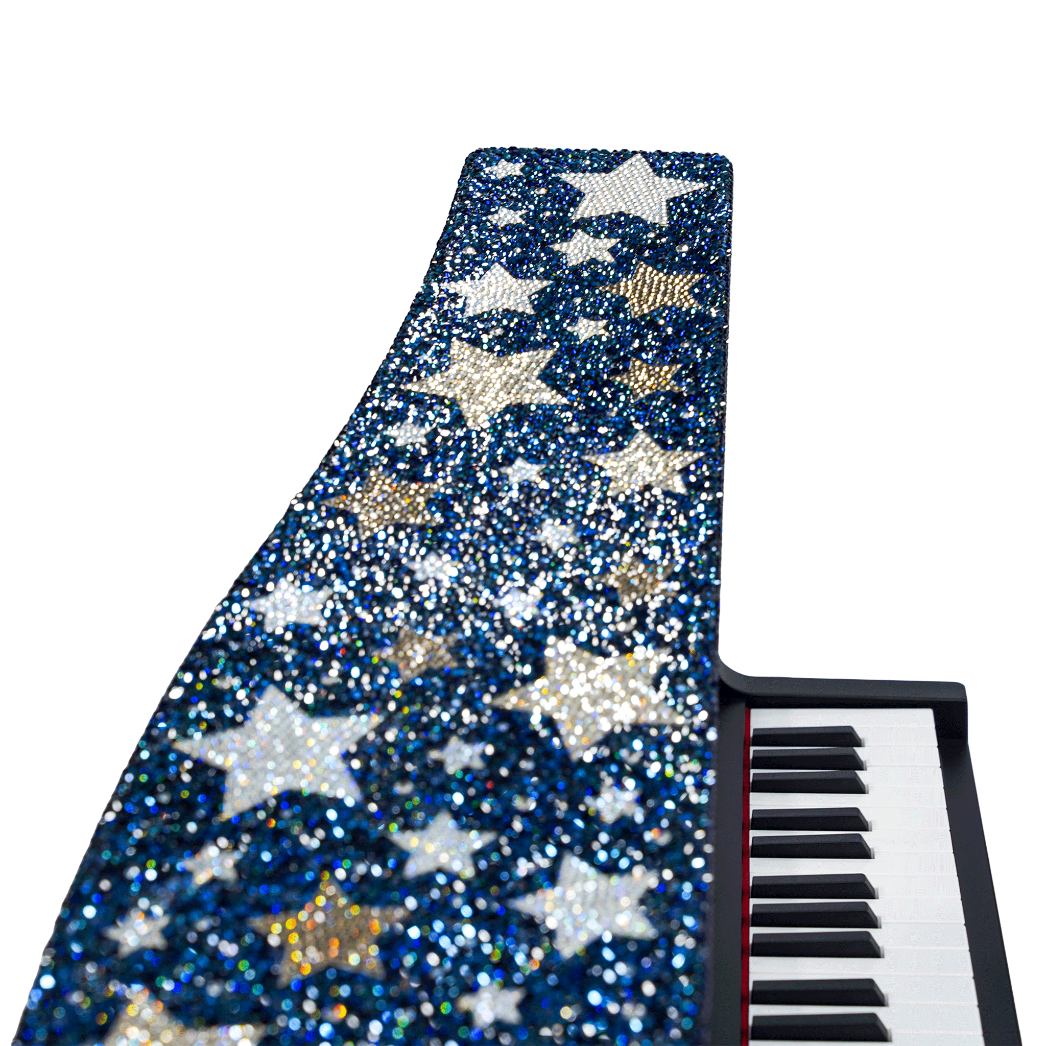 KORG 天板にスワロフスキーを散りばめました！ショップ限定【microPIANO Starlight Blue】