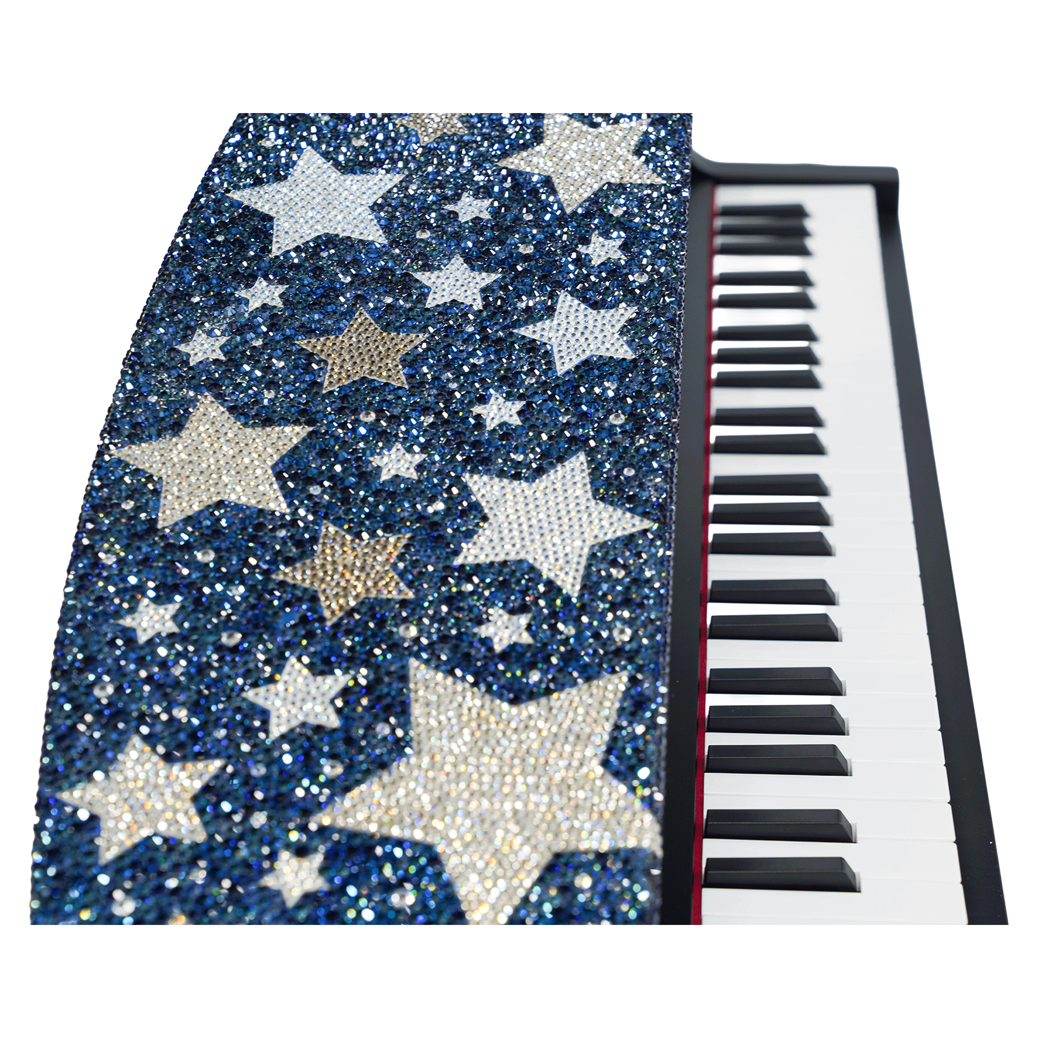 KORG 天板にスワロフスキーを散りばめました！ショップ限定【microPIANO Starlight Blue】