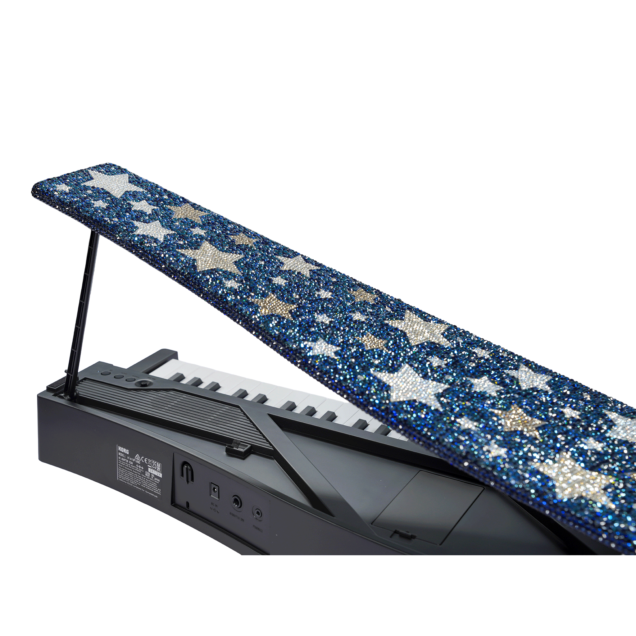 KORG 天板にスワロフスキーを散りばめました！ショップ限定【microPIANO Starlight Blue】