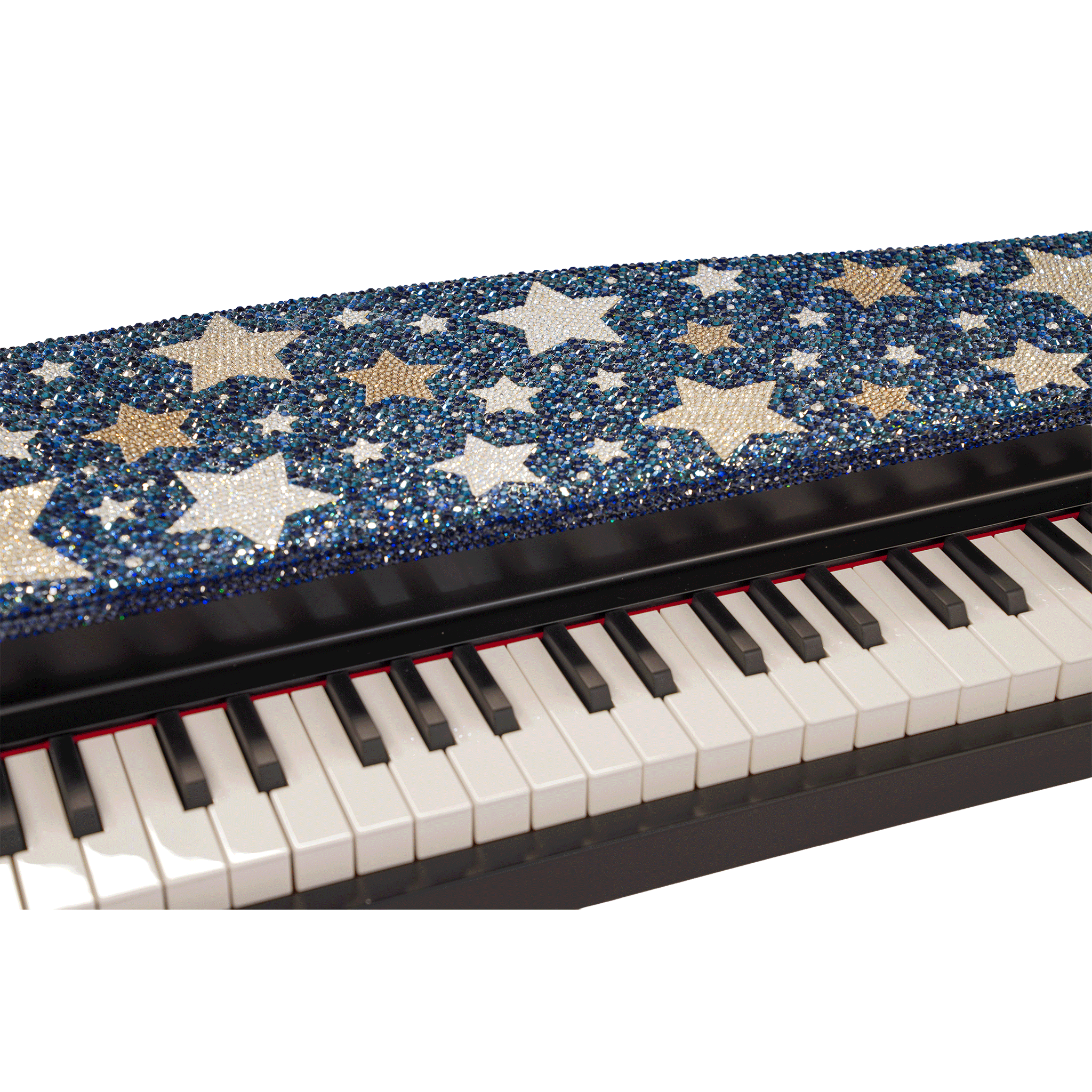 KORG 天板にスワロフスキーを散りばめました！ショップ限定【microPIANO Starlight Blue】