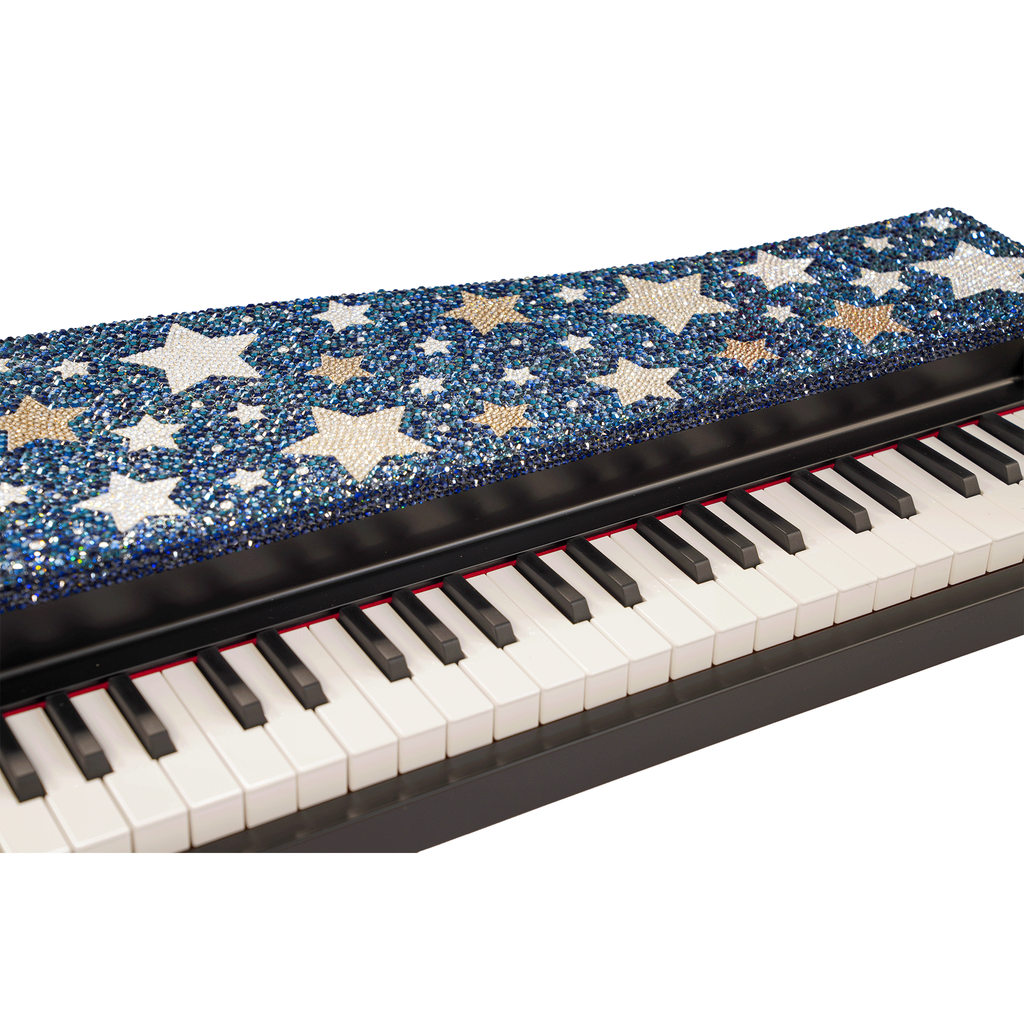 KORG 天板にスワロフスキーを散りばめました！ショップ限定【microPIANO Starlight Blue】