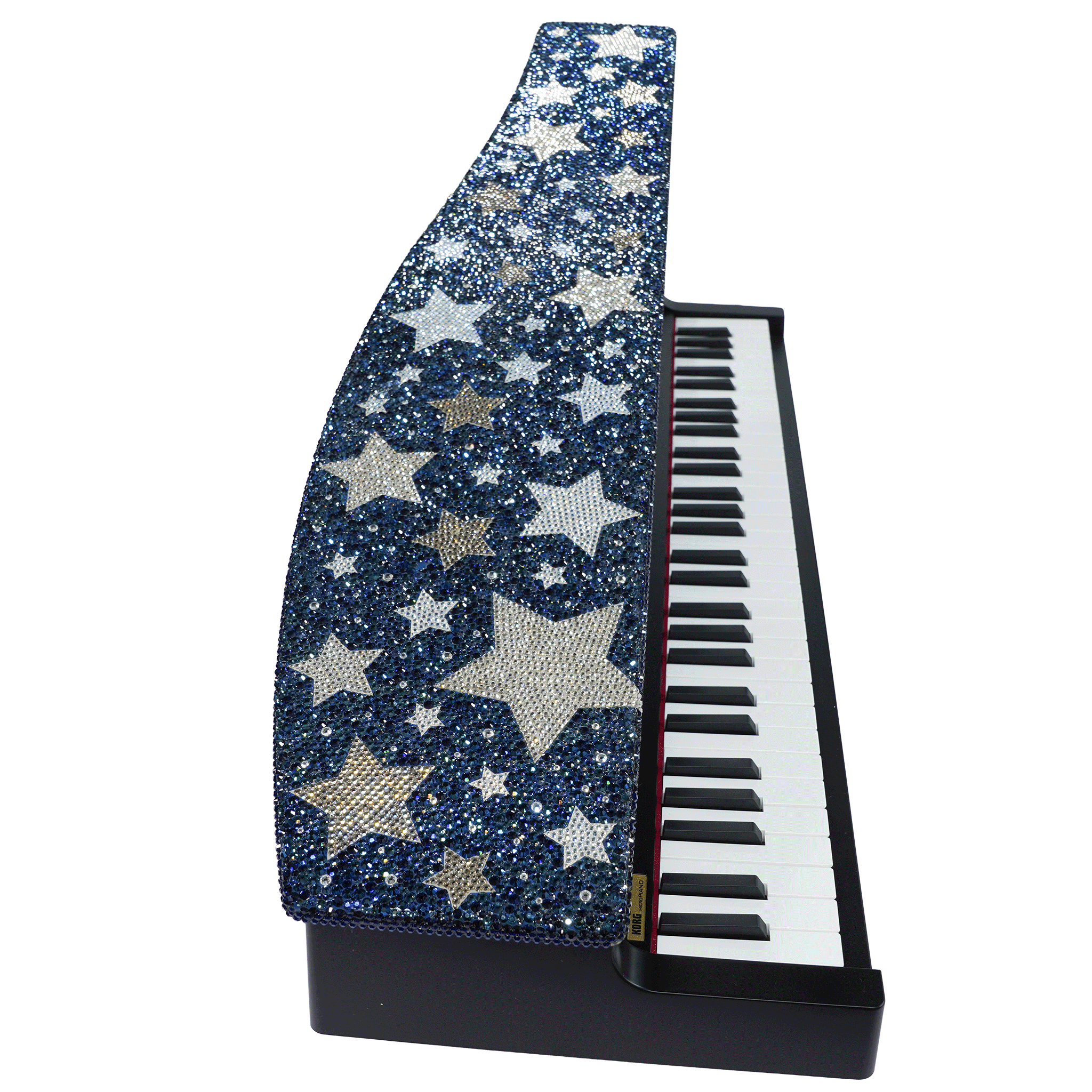 KORG 天板にスワロフスキーを散りばめました！ショップ限定【microPIANO Starlight Blue】