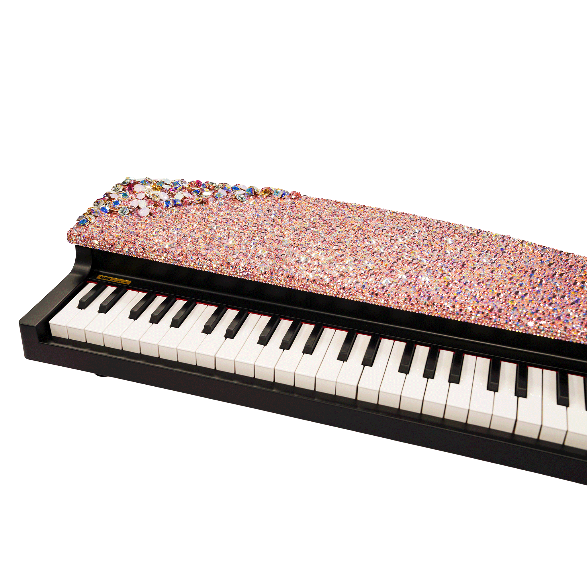 KORG 天板にスワロフスキーを散りばめました！ショップ限定【microPIANO Fairy Pink Sparkle】