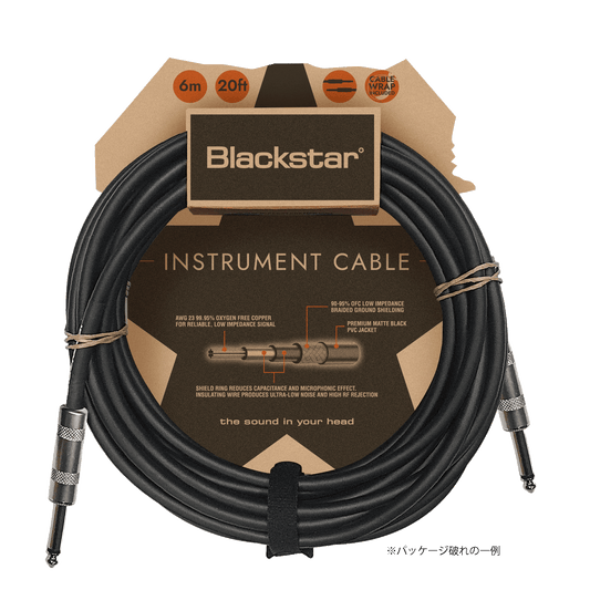 Blackstar ギター・ベース用高品質ギター・シールド・6ｍ【STANDARD CABLE 6MSTR/STR】