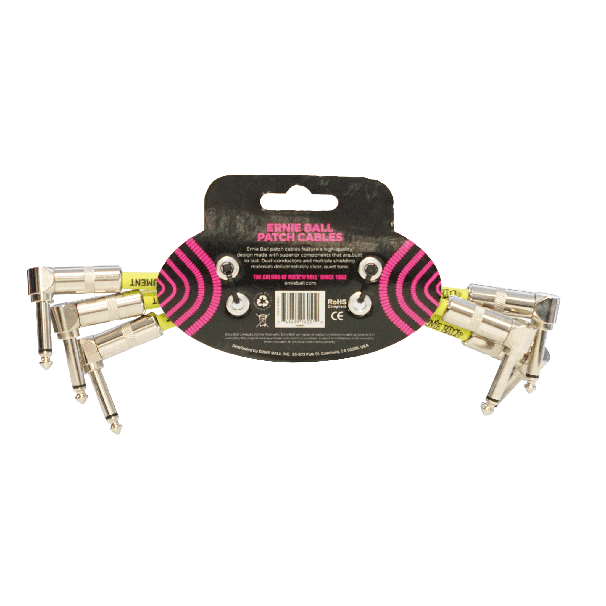 ErnieBall パッチケーブル３本セット【EB 6051 PATCH 3P LL WH 6IN】 - OUTLET MUSIC SHOP｜コルグ公式アウトレットオンライン