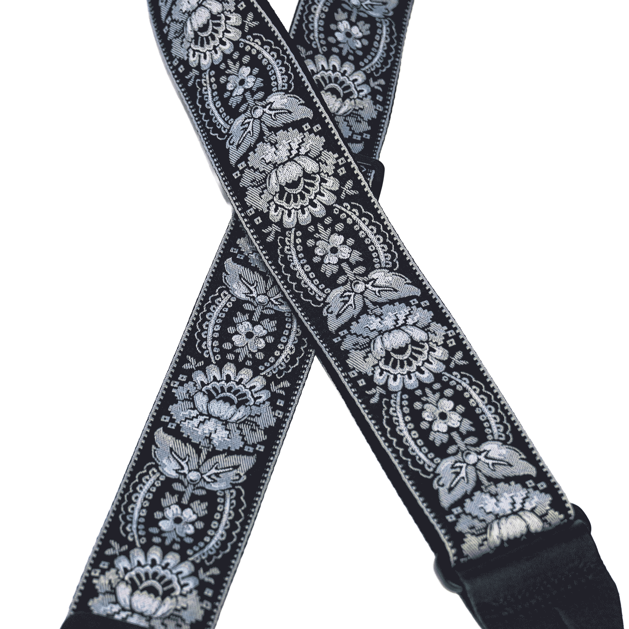 ErnieBall ストラップ【EB 4150 JACQUARD STRAP SILVER ORLEANS】