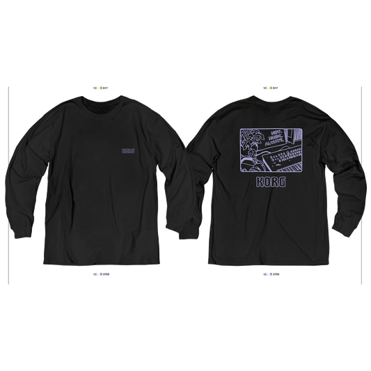 深谷アウトレットKORG SHOP企画アイテム！【ロンT（長袖）NATUREデザイン・ブラック】サイズL