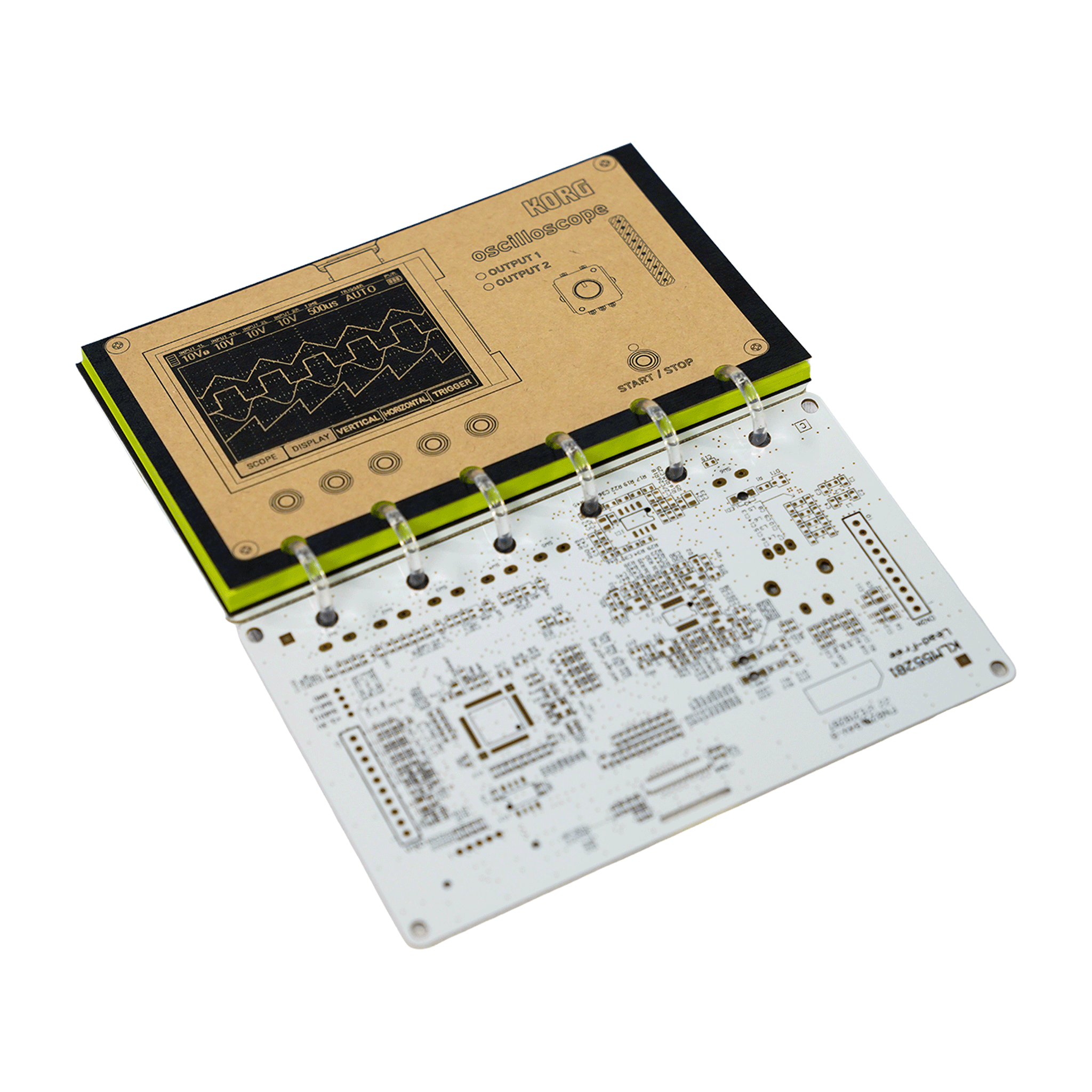 KORG NTS-2の基板をモチーフにした手帳【NTS-2キバンテチョウ・カラー用紙】