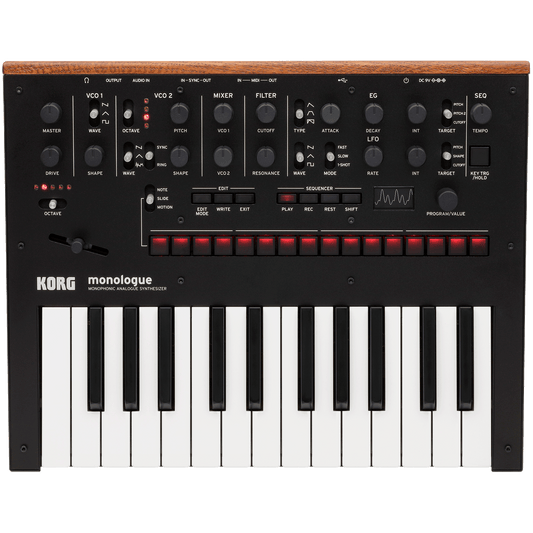 KORG モノフォニック・アナログ・シンセサイザー【monologue BK】 - OUTLET MUSIC SHOP｜コルグ公式アウトレットオンライン
