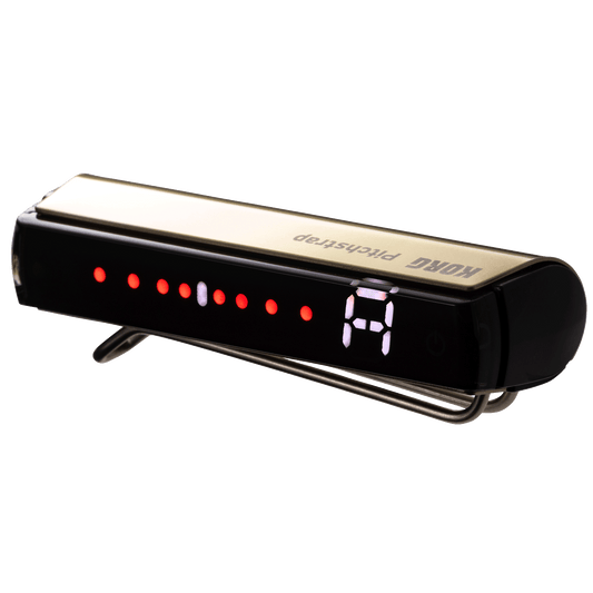 ＃押し弾き　タイアップ製品 ギター・ベース用チューナー＊KORG Pitchstrap 【PST-1 GD】